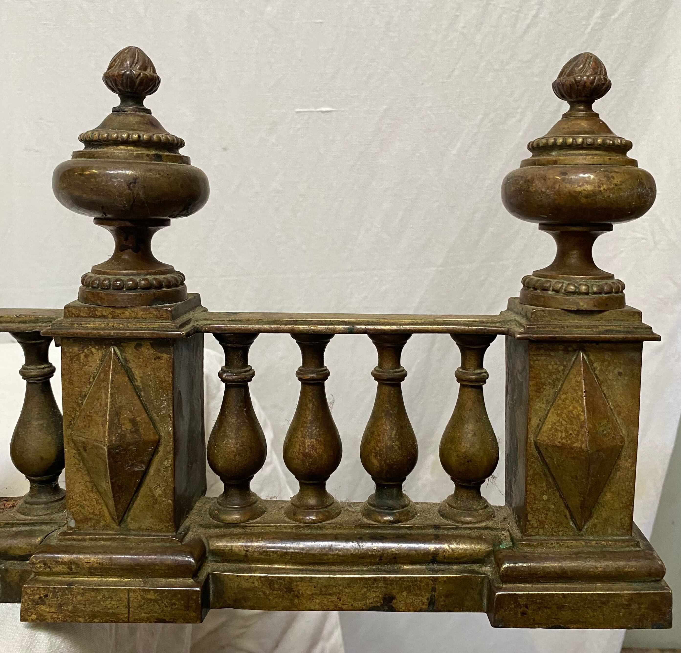 Fireplace bar, bronze fireplace bar Louis XVI style, Napoleon III era