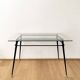 Metal and Glass Dining Table, 1970s