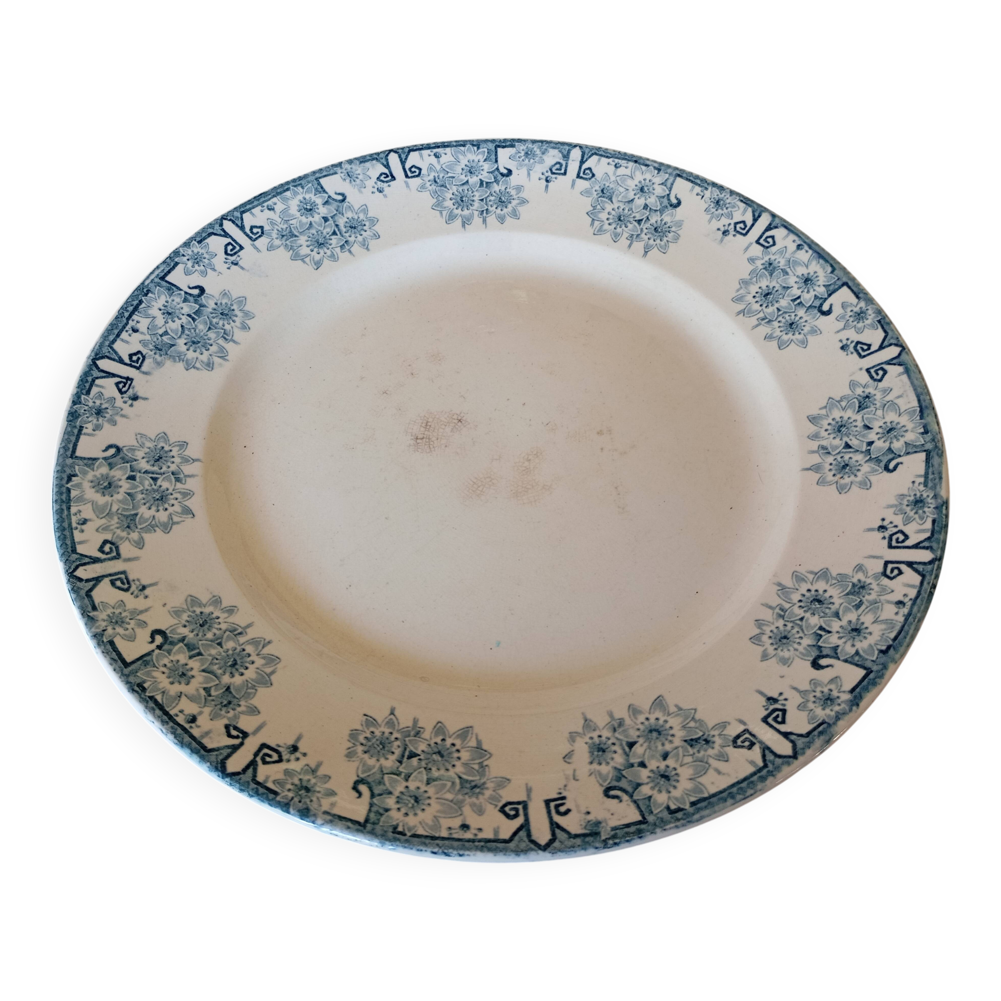 Ironstone cake dish Longwy "Daisies"