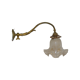 Brass wall sconce with a glass tulip