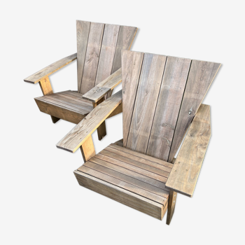 Adirondack style garden armchair