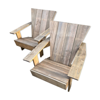 Adirondack style garden armchair