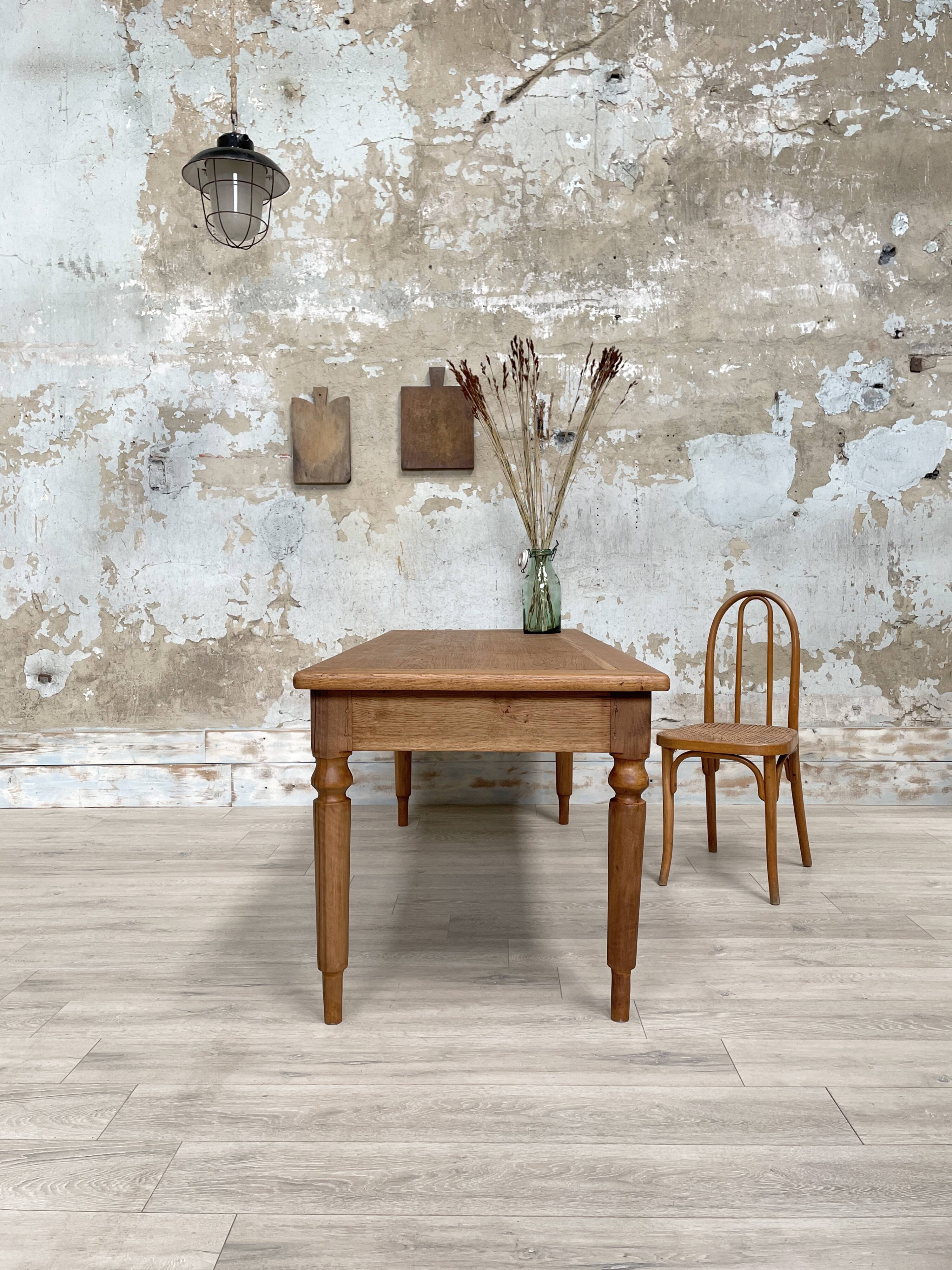 Solid wood farmhouse table