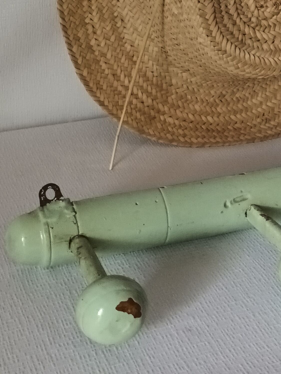 Vintage bamboo wall coat rack