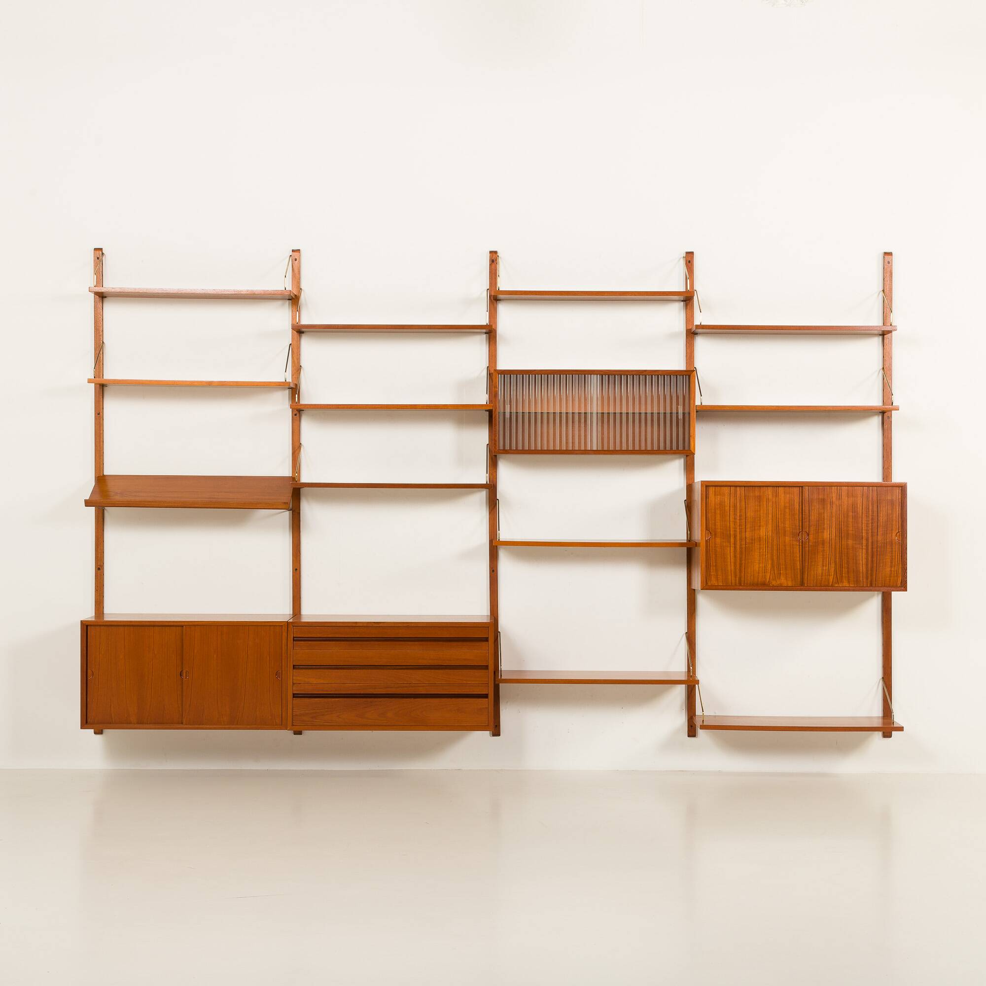 Poul Cadovius 4 bay teak Wall unit, 1960s