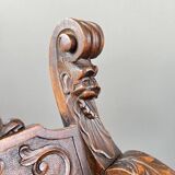 Set of Three Renaissance Style Armchairs, 19th Century