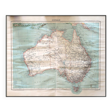 L'Australie, carte authentique imprimée en 1907
