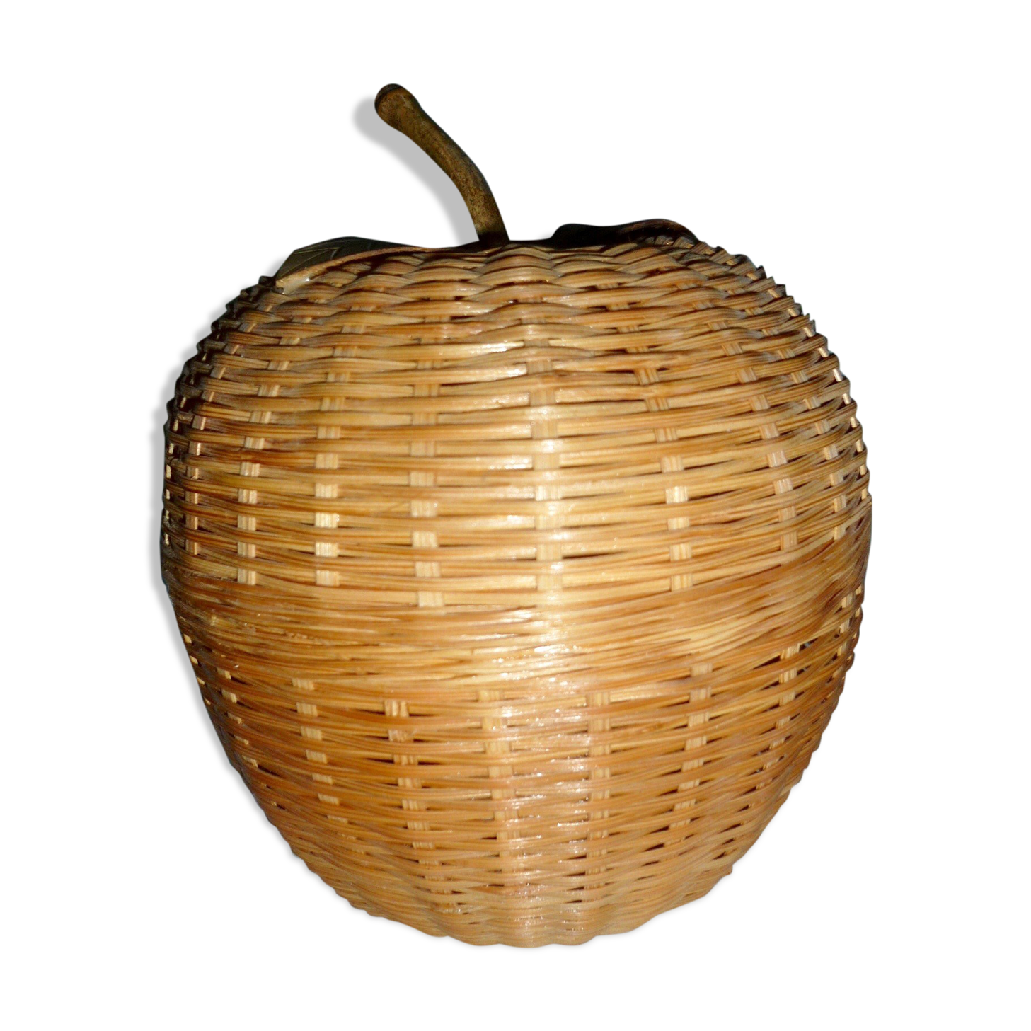 Apple box in vintage wicker