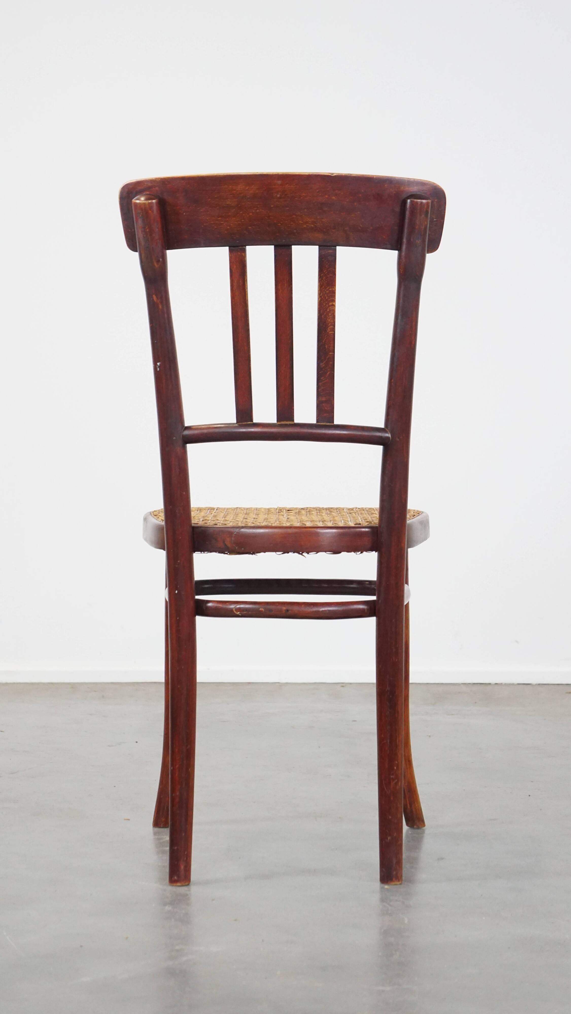 Original vintage Thonet design bistro chair with matte seat