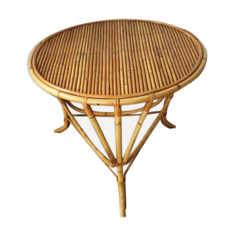 Rattan round coffee table