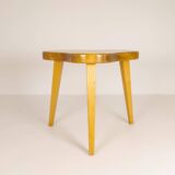 Modern Swedish Scandinavian stool in lacquered birch, 1970s.