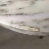 Marble design table 6 chairs 1970