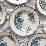 6 deep plates in Badonviller “Mûre” ironware