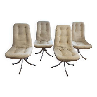 Set of 4 swivel chairs