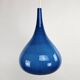Set of blue glass Danish pendant lamps