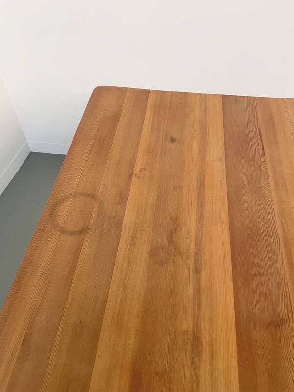 Ensemble table et 4 chaises mobilier montagne années 60