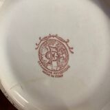Paire de vases motif chinois rose porcelaine italienne annees 70 signes fg