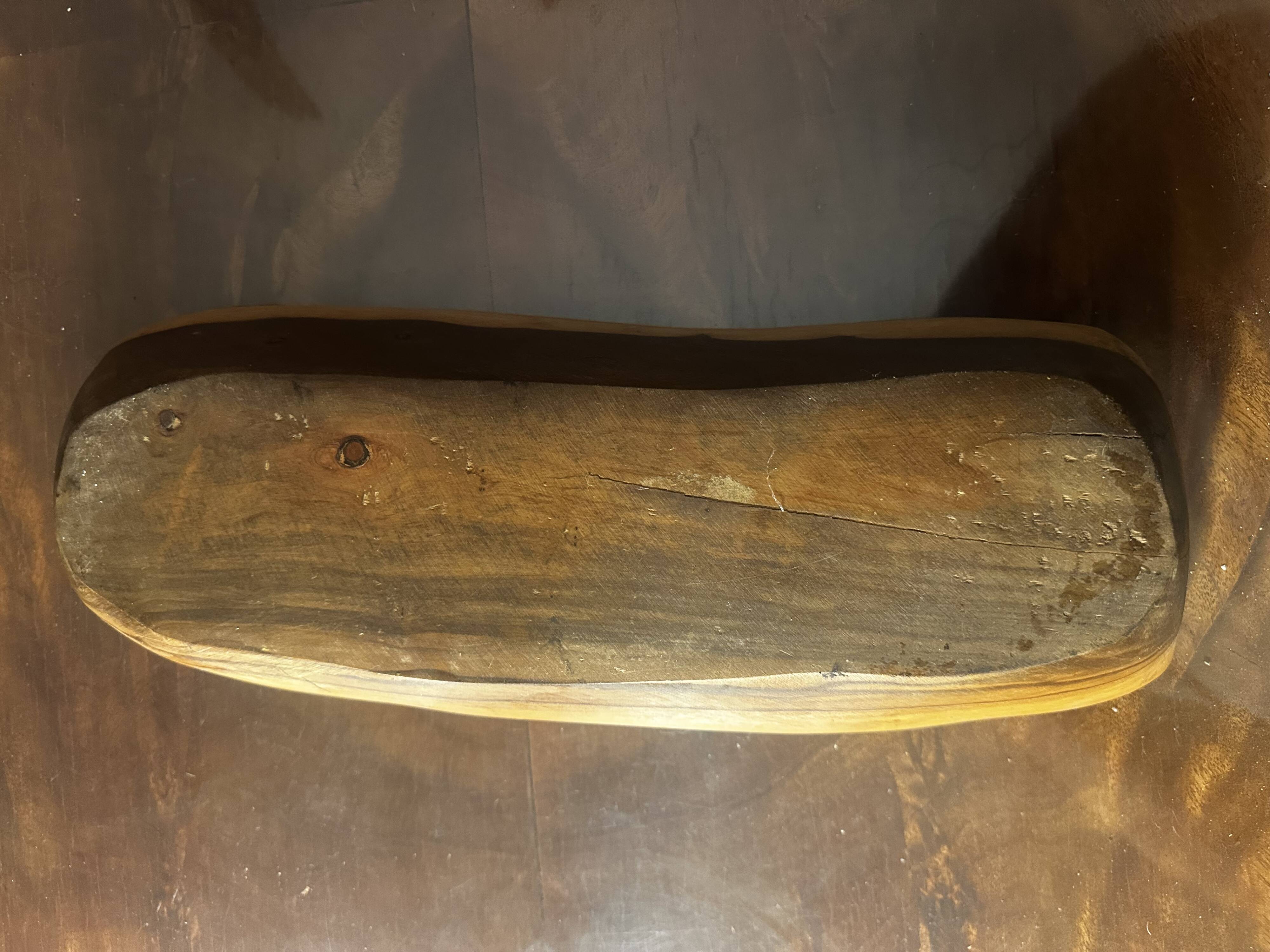 Large carved wooden bowl/trinket dish - 1950s craftsmanship