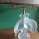 Crystal lamp Lalique with two doves model Ariane