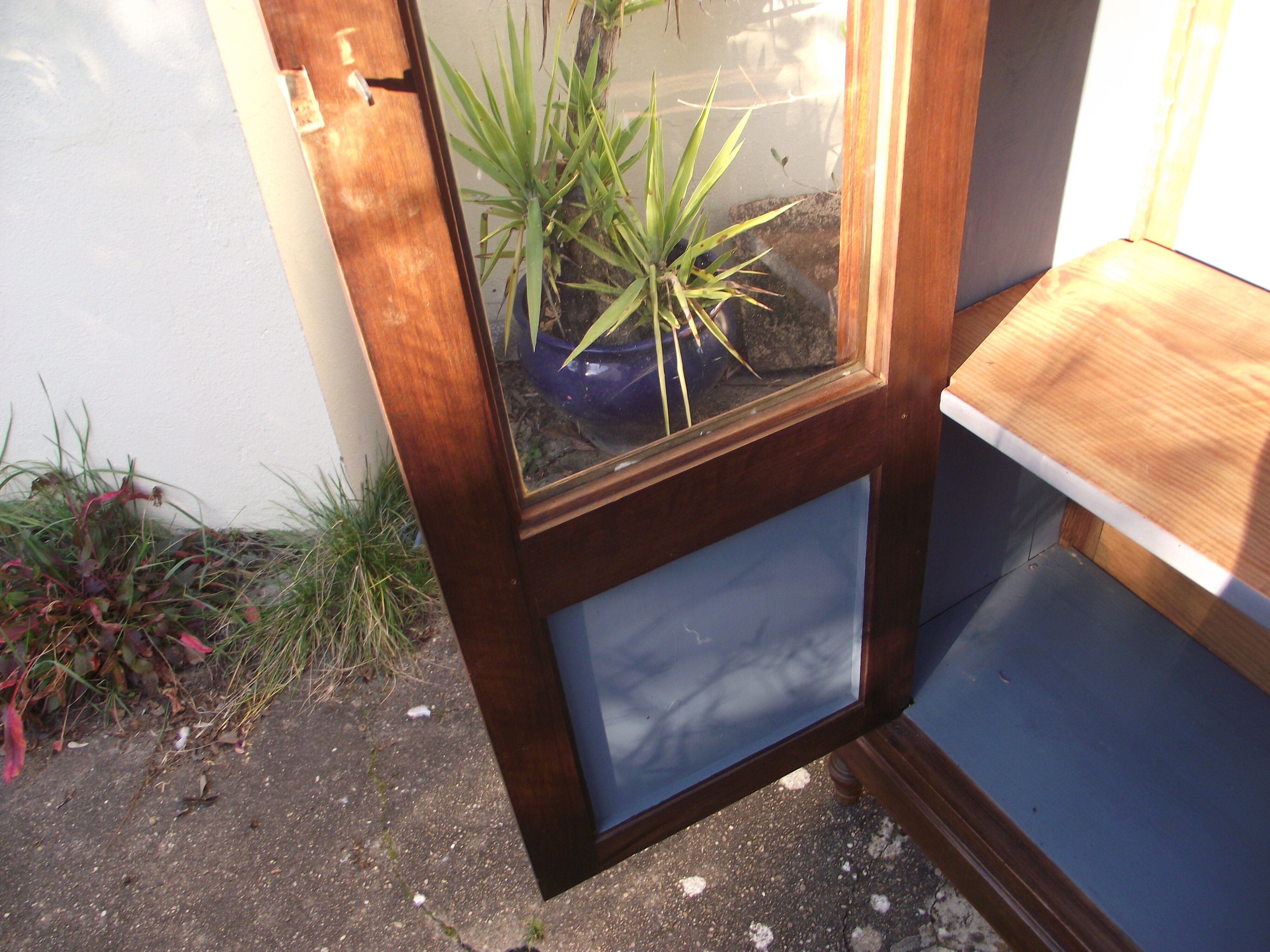 Solid walnut bookcase late 19th early 20th