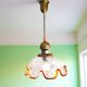 Large Murano glass retractable hanging lamp