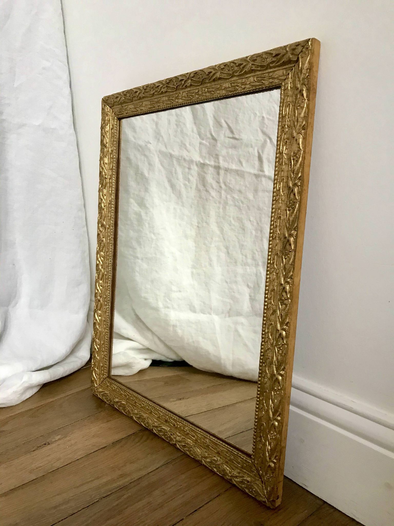 set of 4 mirrors in wood and gilded stucco early 20th century