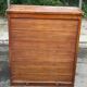 19th century oak notary's folder with curtain