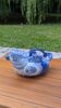 Old teapot / bird-shaped jug in blue and white porcelain