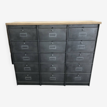 Ronéo industrial flap cabinet 15 flaps