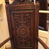 Pair of Henri II style armchairs