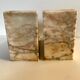 Pair of Art Deco marble book clamts