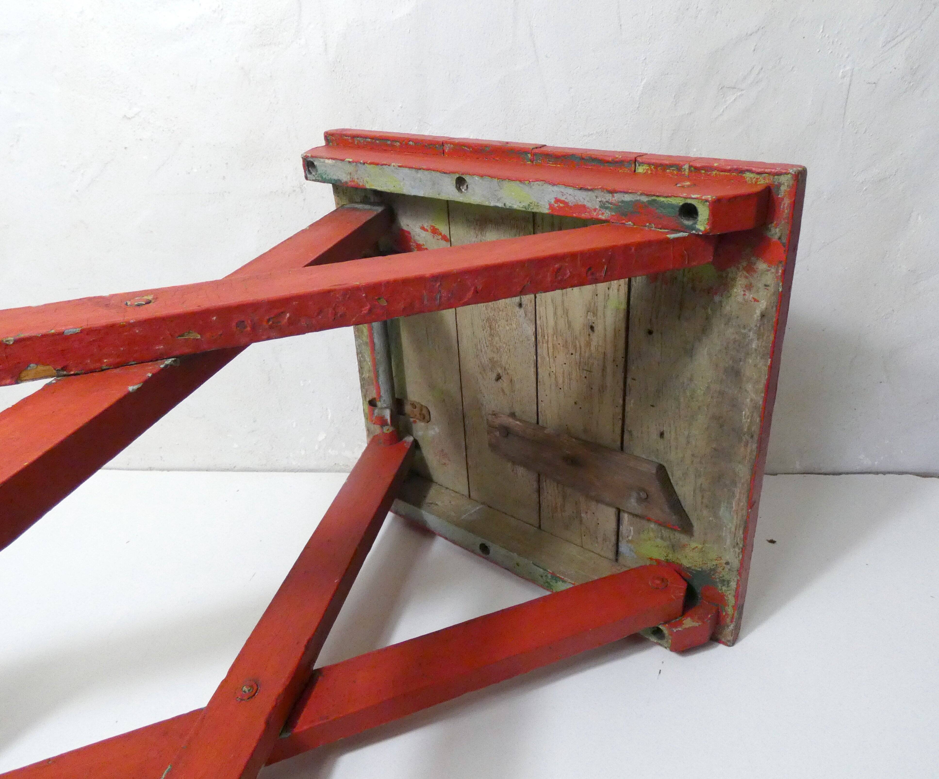 old folding wooden side table