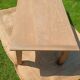 Large restored antique coffee table in solid oak.