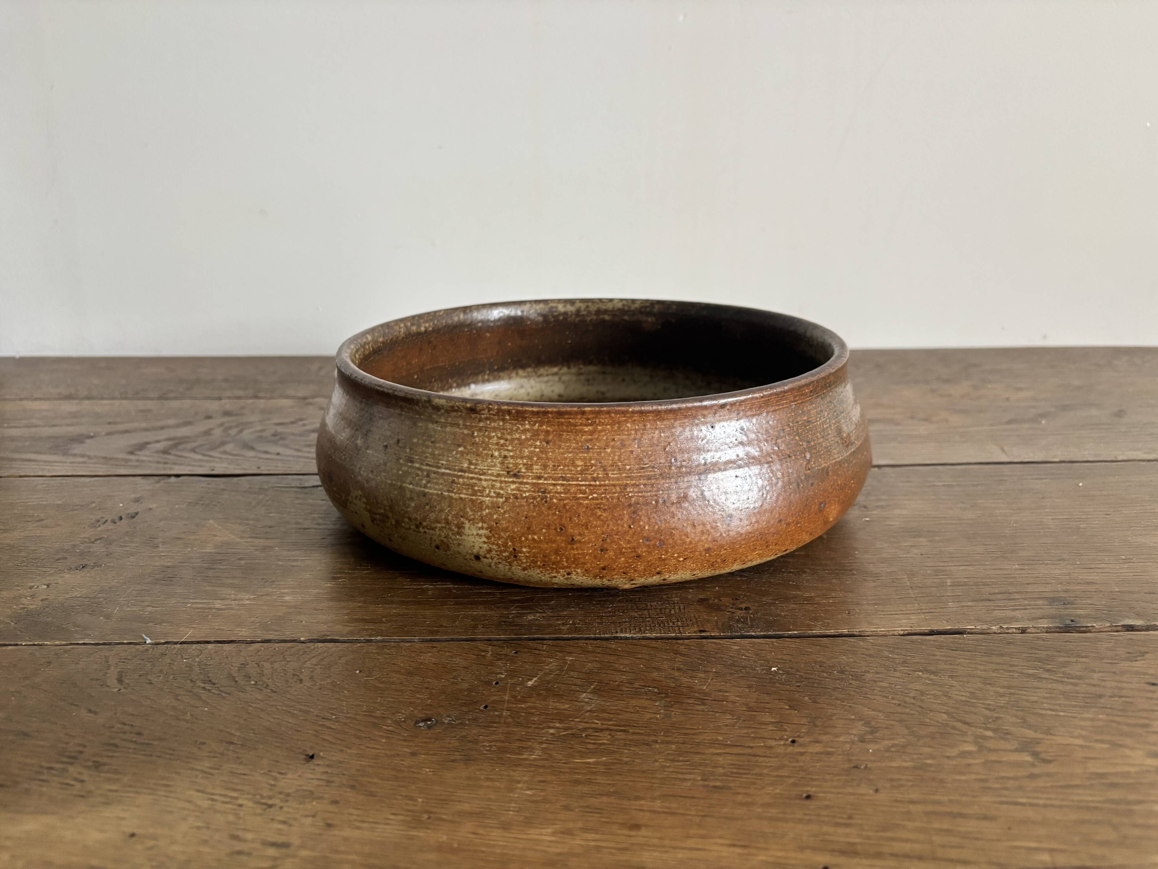 Large vintage stoneware bowl – Jean Tessier – Atelier Le Cep