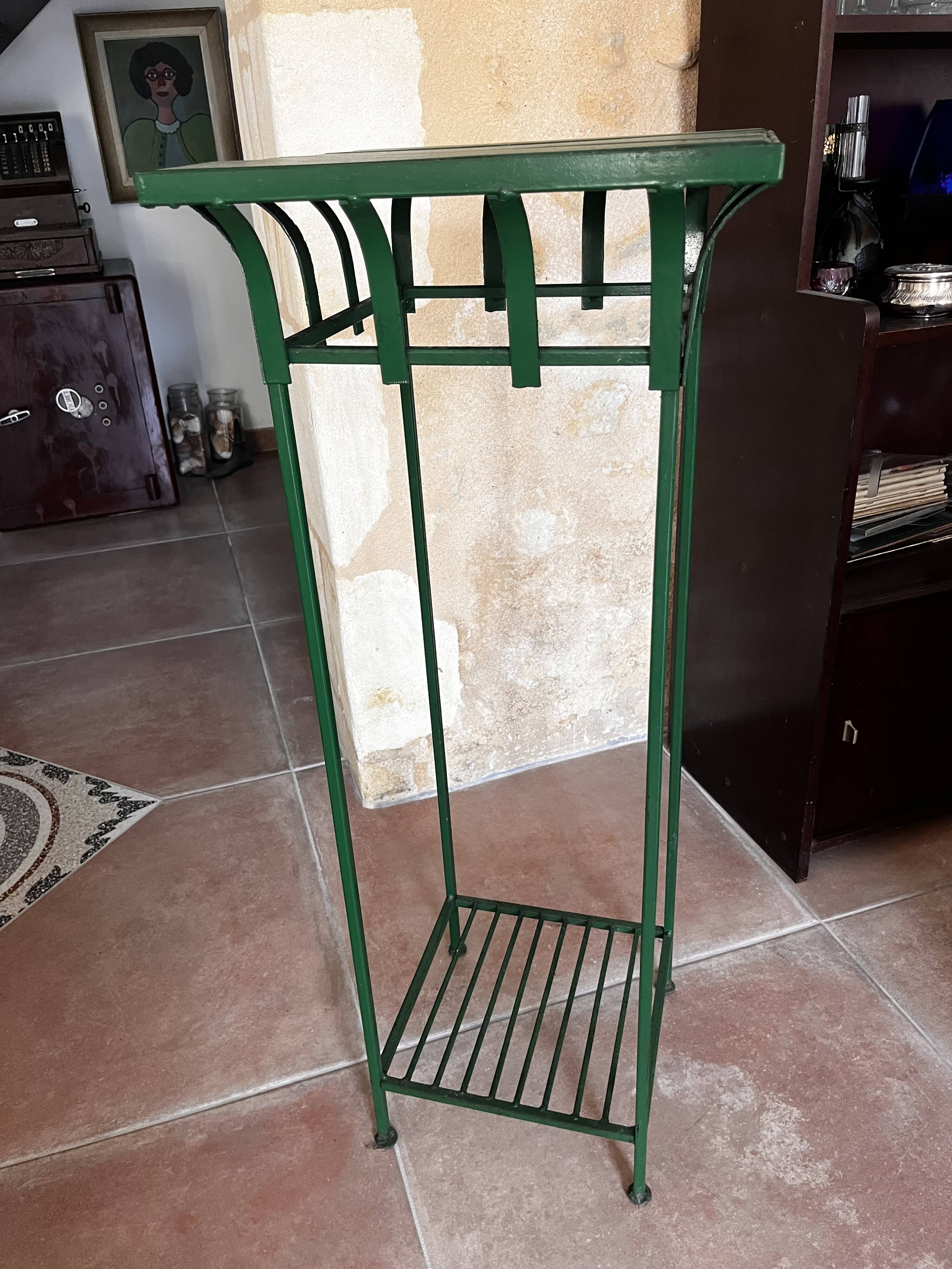 Metal and wood console table