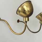 Pair of vintage brass wall lights, France 1970