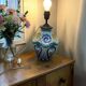 Vintage table lamp in Italian ceramic / Faience lamp