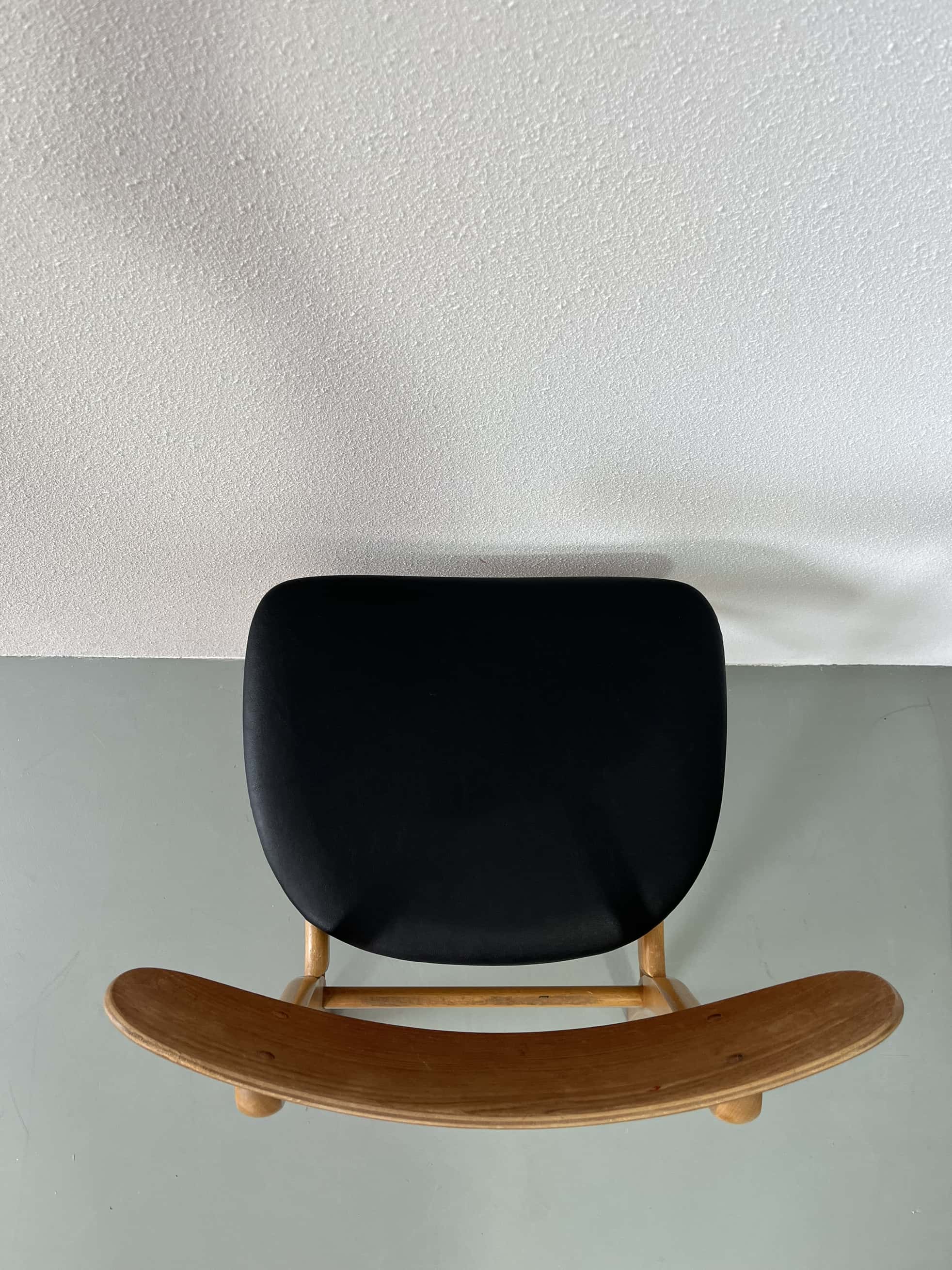 Danish design chairs in teak & skai 1960