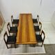 Table et chaises en noyer par Antonio Virgilio pour Bernini Italie années 1970