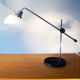 Lamp 70s chrome and opaline