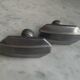 Pair of aluminum handles, 1950s