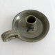 Vintage glazed stoneware hand candlestick