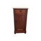 Antique Pine Bedside Table With Marble Top, late 1800s