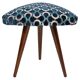Triangular stool Dedar in blue velvet Scarabeo Mid Century, Europe, 1960s