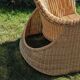 Wicker and rattan rocking chair