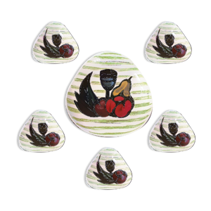 Service à fruits vintage