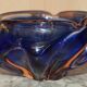 Decorative glass floral bowl