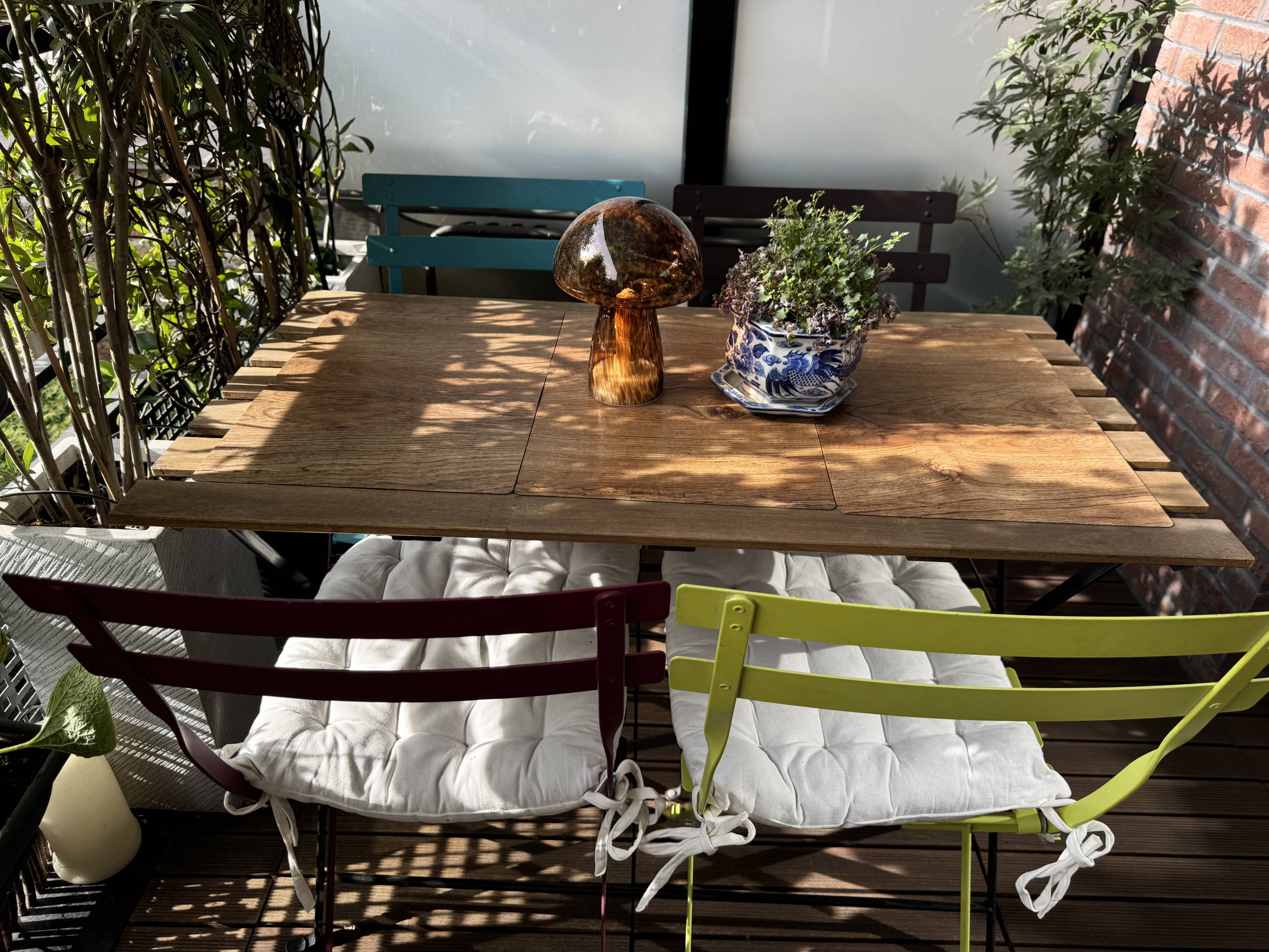 Fermob garden furniture and IKEA table.