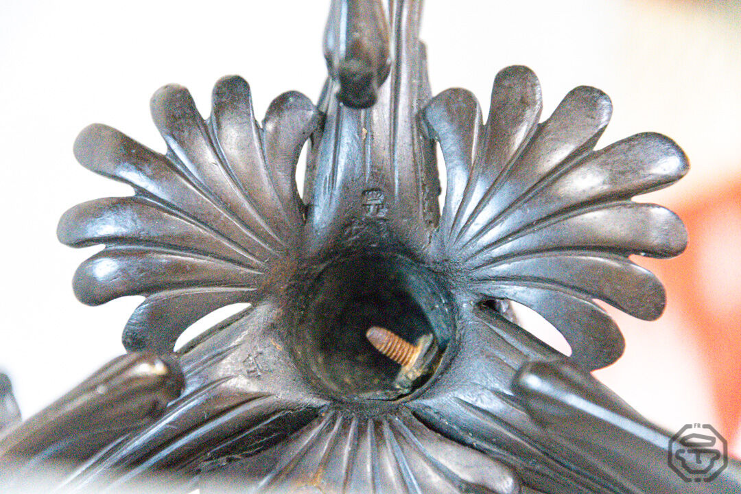 Pair of victor Paillard bronze candlesticks