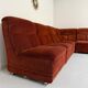 Old modular sofa in vintage velvet fabric, 5 elements, 70s